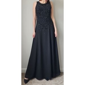 Marsoni Black A Line Evening Gown 6 Black Embellished Beaded